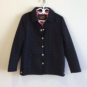 Coach black quilted jacket